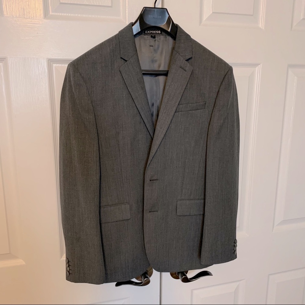 Express Men’s Gray Producer Suit Jacket